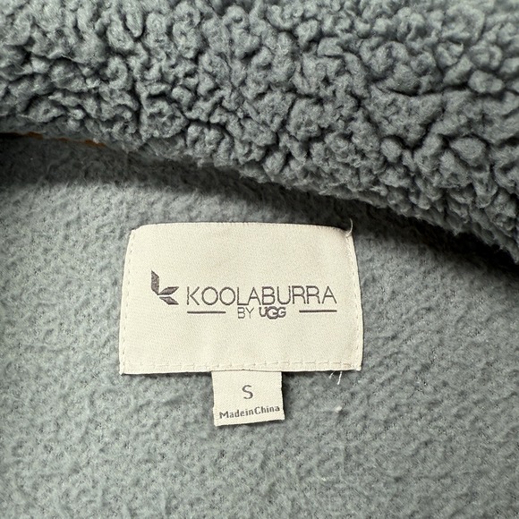 Koolaburra by‎ UGG Sherpa Fleece Shacket Gray Button Up Jacket Women's Small - Picture 7 of 9